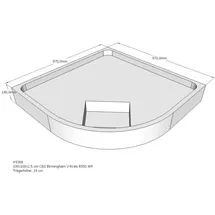 Schröder Wannentechnik Adria F Duschwannenträger 90x90