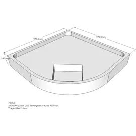 Schröder Wannentechnik Adria F Duschwannenträger 90x90