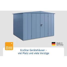 EcoStar Gerätehaus Elegant-S Typ 3 3,03 x 2,38 m Taubenblau