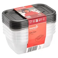 KEEEPER Frischhaltedose eckig transparent 5 x 0,5 l