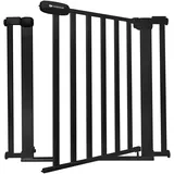 Kinderkraft Lock&GO Treppenschutzgitter Ohne Bohren, Türschutzgitter, Kinderschutzgitter, von 75 bis 103 cm, 90 Grad öffnen, doppelte Verriegelung, Schwarz