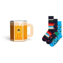Happy socks 3P Wurst And Beer Gift Set Marine Baumwolle Gr 41/46