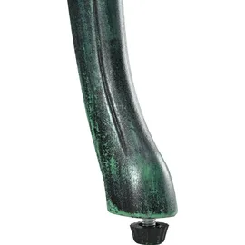 Relaxdays Gartenmöbel Set, 3-teilig, Tisch & 2 Stühle, Vintage Balkonmöbel, Aluguss, Garten Sitzgruppe, schwarz/grün