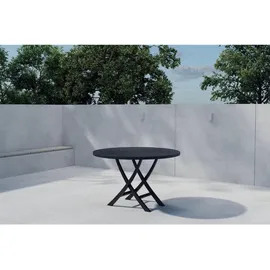 VCM Kenya Gartentisch 120 x 120 x 75 cm Schwarz