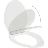 vidaXL Toilettensitz mit Absenkautomatik und Quick-Release-Design Weiß