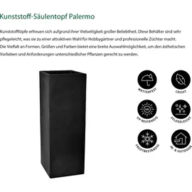 Dehner Palermo 80 x 30 x 30 cm Dunkelgrau