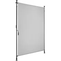 Tectake Klemmmarkise, Hellgrau, Kunststoff, 108x310 cm, Sonnen- & Sichtschutz,