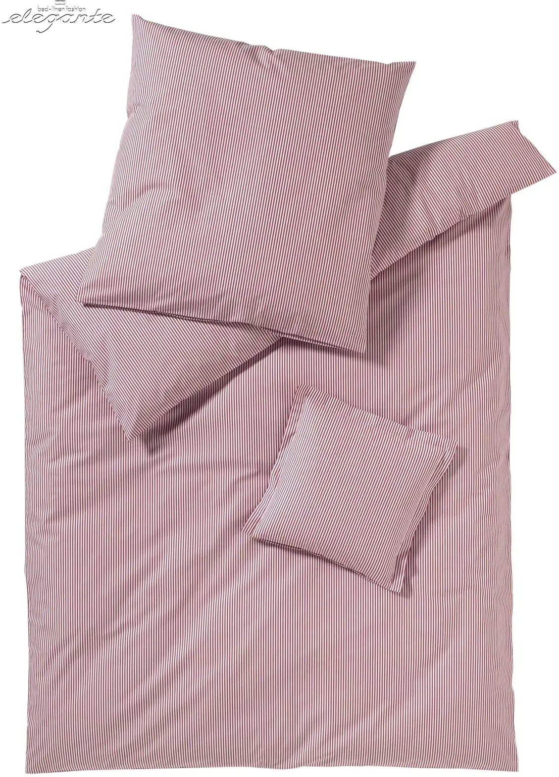 Elegante Perkal Bettwäsche »Classico« Bordeaux 7023-01 Kissen 40x80 cm