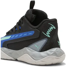 Puma Dagger 2 Mid Basketballschuhe Jugendliche Kinder, Gr. 37.5, Black Bluemazing aquatic Blue Green - 37.5 EU