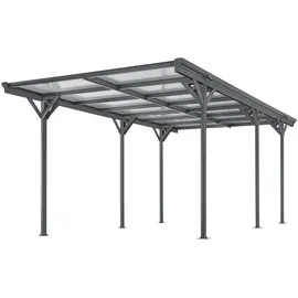 Juskys Carport mit Flachdach 3,05 x 5,03 m anthrazit