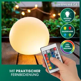EasyMaxx Solarleuchte Kunststoff 40 cm x 40 cm x 37 cm 2er Set weiß