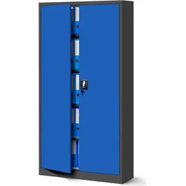 Jan Nowak C001 Aktenschrank 185 x 90 x 40 cm anthrazit/blau