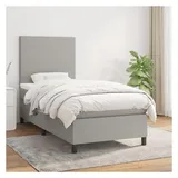 vidaXL Boxspringbett 100 x 200 cm Hellgrau