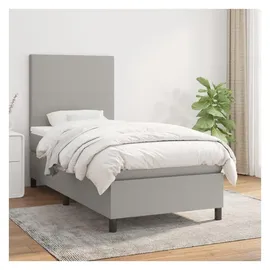 vidaXL Boxspringbett 100 x 200 cm Hellgrau