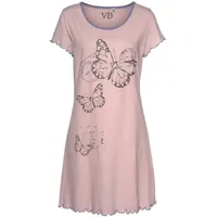 vivance dreams by lascana Nachthemd mit Schmetterling Motiv Rosa 32/34