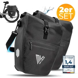 MIVELO 2in1 Fahrradtasche Gepäckträgertasche grau