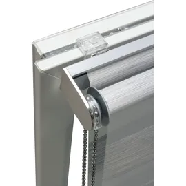 GARDINIA Doppelrollo de luxe 140 x 180 cm grau