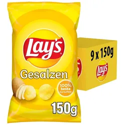 Lay's Gesalzen 9x150g Preishit MHD 02.02.2025