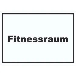 Fitnessraum Schild mit Text Sport Fit waagerecht A6 (105x148mm)