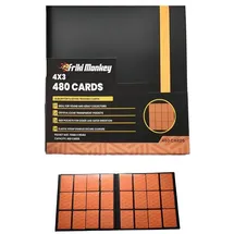 Friki Monkey Kartenalbum für 480 Sammelkarten – 12 Taschen pro Seite – PP-Binder ohne PVC, Gummibandverschluss