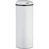 Relaxdays Sensor Mülleimer 50 l Weiß/Schwarz