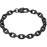 True Rebels Armband Edelstahl schwarz TR302 Größe 19 cm