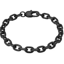 True Rebels Armband Edelstahl schwarz TR302 Größe 19 cm