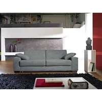 Bali Schlafsofa "Norwalk" Sofas Gr. 140cm x 200cm, Flachgewebe, Ergoflex Lattenrost-Gelformmatratze ca. 20cm Höhe, silberfarben (silber, beige) Dauerschlaffunktion, mit Unterfederung Lattenrost und Matratze