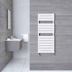 Design Handtuchheizkörper 1213x500mm Weiß 489W - Elgin, von Hudson Reed