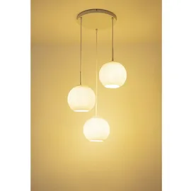 GLOBO Hängeleuchte 3-flg. 120 cm rund/Weiß/Metall