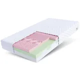 Fdm Rovigo Schaumstoffmatratze 160x200 Hochwertige 7-Zonen Matratze Thermoplastischer VISCO-Schaum H3 Doppelseitig Premium Bezug Polyurethan Polyester