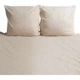 Wolkenfeld Biber Bettwäsche 135x200 Fein Flanell Winterbettwäsche 135x200cm, 155x220cm & Übergrößen", beige,