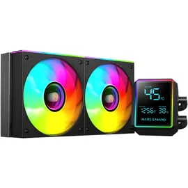 Mars Gaming Refrigeración Líquida Mars Gaming ML-LCDPRO240 240mm 2× Lüfter, ARGB LCD