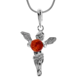 Kette mit Anhänger OSTSEE-SCHMUCK "Ostsee-Schmuck Kette mit Anhänger Elfe Kette mit Anhänger Elfe" Gr. 45, silber (silberfarben), Halsketten, Damen, 45cm, Silber 925 (Sterlingsilber), L: 42cm