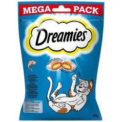 DREAMIES Mega Pack 180g- Leckere Katzenleckerlis mit Lachsgeschmack