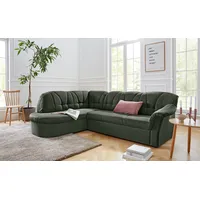 DOMO collection Eckcouch Polyester L-Form 246cm Grün