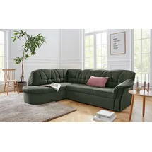 DOMO collection Eckcouch Polyester L-Form 246cm Grün