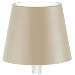 Poldina STOPPER Zafferano LED-Lampe, wiederaufladbar und tragbar, Sandfarbe mit einer Akkulaufzeit von bis zu 12 Stunden