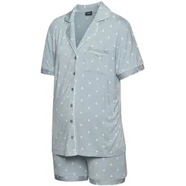vivance dreams by lascana Damen Umstandspyjama hellblau-gemustert Gr.44/46