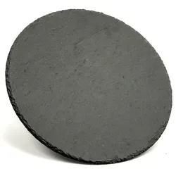 Servierplatte SCHIEFER - Schieferplatte - rund - D: 25cm - schwarz