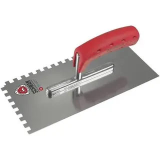 Schwan Glättekelle L.280mm B.130mm Zahn 10x10 geh.m.H-Heft STA S.0,7mm