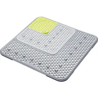 KitchenCraft Verstellbare Schutzmatte 30,3 x 30,3 x 0,3 cm Farbe Grau/Grün