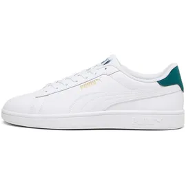 Puma Smash 3.0 L Damen Weite E Weiß/Malachit/Gold 41