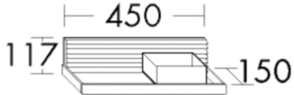 Burgbad Wandboard Fiumo 117x450x150 Eisblau Softmatt, ACDY045F3957 ACDY045F3957