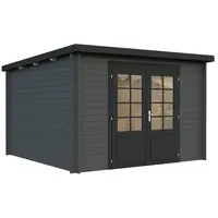 Palmako Gartenhaus Ella 8,7 m2 - 28 mm dunkelgrau/anthrazit
