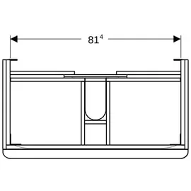 Geberit Smyle Square Waschtischunterschrank 2 Schubladen
