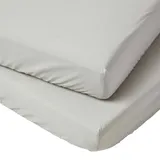 Homescapes Baby-Spannbettlaken, Grau, Rechteckig, 60x120 cm, Oeko-Tex®, Schlafen, Babybett-Ausstattung, Spannbettlaken Kinderbett