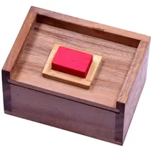 Logoplay Holzspiele LOGOPLAY Der rote Stein - 3D Puzzle - Denkspiel - Knobelspiel - Geduldspiel - Logikspiel im Holzkasten
