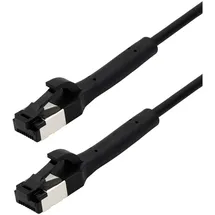 Maxtrack TI42-0,25L RJ45 Netzwerkkabel, Patchkabel CAT 8.1 U/FTP 0.25 m, Schwarz Einzelschirm, Flexibel 1St.
