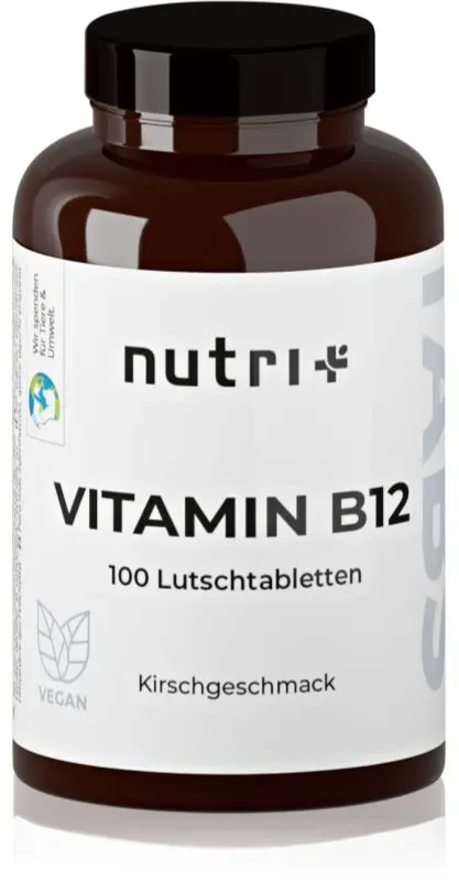 nutri+ Vitamin B12 Pastillen für eine einwandfreie Funktion des Organismus 100 KAP